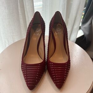 Vince Camuto red suede sexy heels